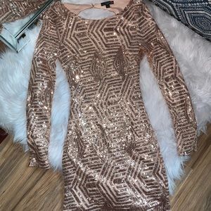 G by Guess rose gold party dress